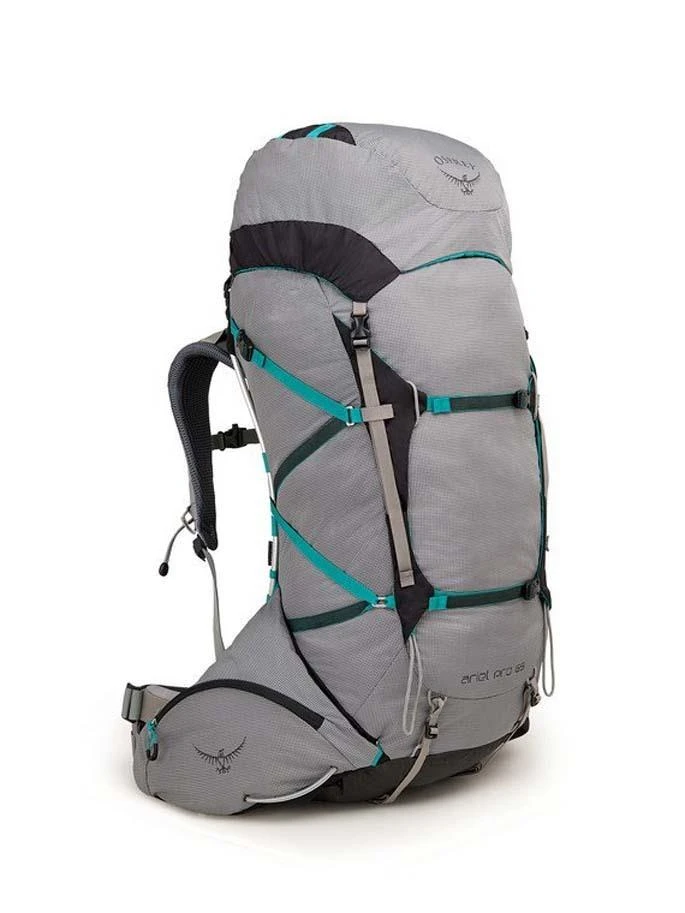 Osprey Ariel Pro 65L Womens Lightweight Hiking Backpack – Voyager Grey-M 1 Osprey Ariel Pro 65L Womens Lightweight Hiking Backpack – Voyager Grey-M