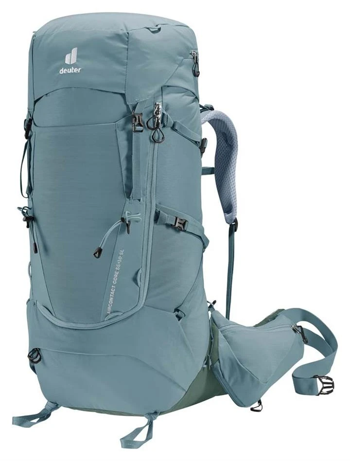 Deuter Aircontact Core 55+10 SL Womens Hiking Backpack – Shale/Ivy 1 Deuter Aircontact Core 55+10 SL Womens Hiking Backpack – Shale/Ivy