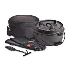 Campfire Pioneer Camp Oven Set – 4.5QT – Black