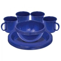 Campfire Speckled 12 Piece (4-Person) Dinner Set – Enamel Navy