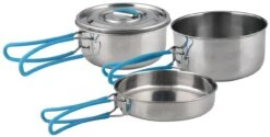 Traverse 3 Piece Stainless Steel Camping Cookset