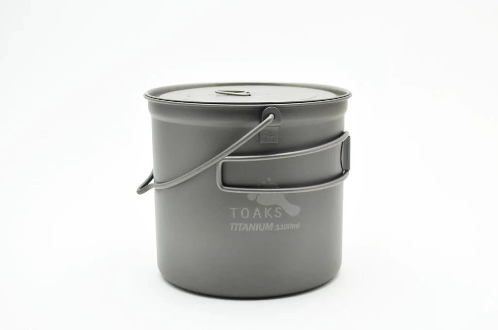 Toaks Titanium Cooking Pot With Bail Handle – 1100ml 1 Toaks Titanium Cooking Pot With Bail Handle – 1100ml