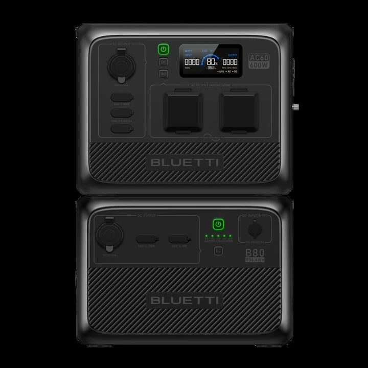 BLUETTI AC60 + B80 | Home Battery Backup, AC60+B80 | 600W, 1209Wh Power Kit 1 BLUETTI AC60 + B80 | Home Battery Backup, AC60+B80 | 600W, 1209Wh Power Kit