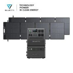 BLUETTI AC240 + B210 | Home Battery Backup, AC240+1*B210+2*SP200L | 2400W, 3686Wh, 400W Solar Kit