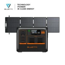 BLUETTI AC60P Portable Power Station | 600W 504Wh, AC60P+SP200L | 600W, 504Wh, 200W Solar Kit